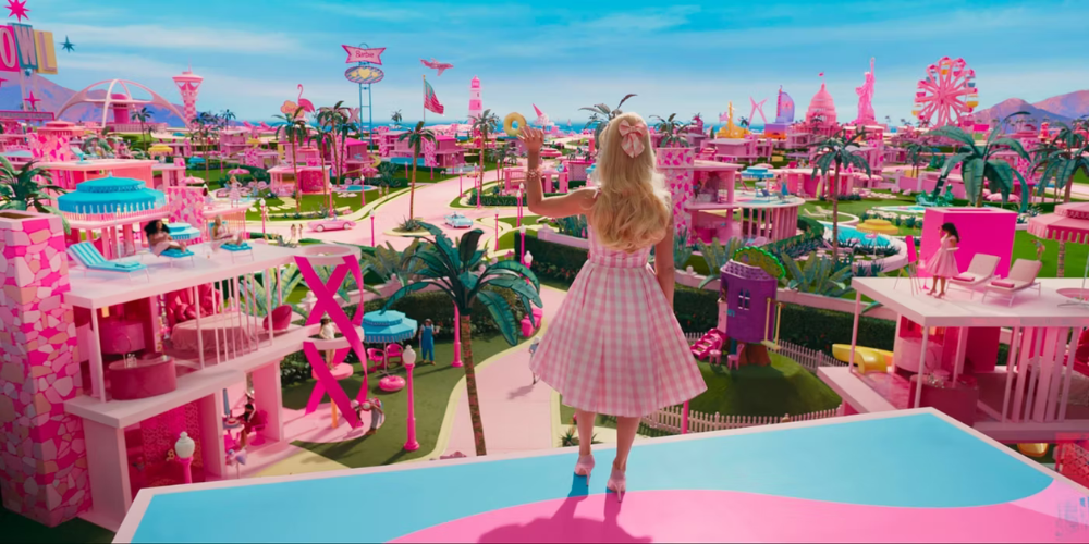 barbie movie pink city screenshot