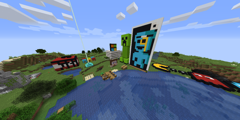 Incredible Ice Boat Track Takes Players on a Tour Around the World in Minecraft